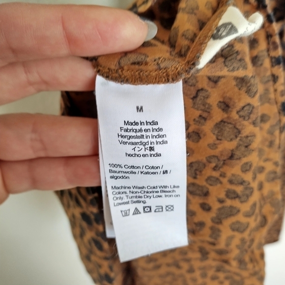 Madewell Flutter-Sleeve Wrap Mini Dress in Painted Leopard sz M - Picture 7 of 9